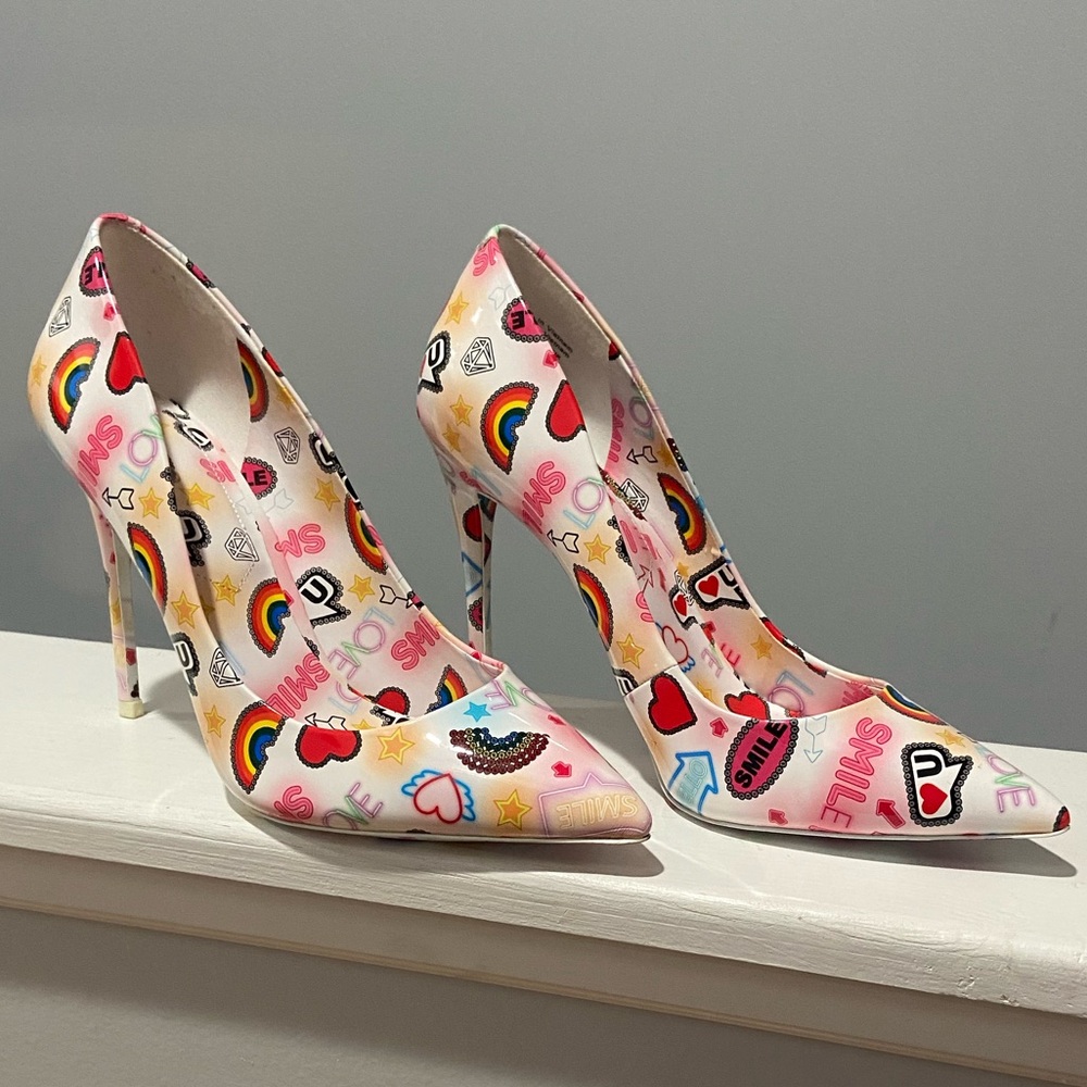 Aldo Multicolor Graphic Heels